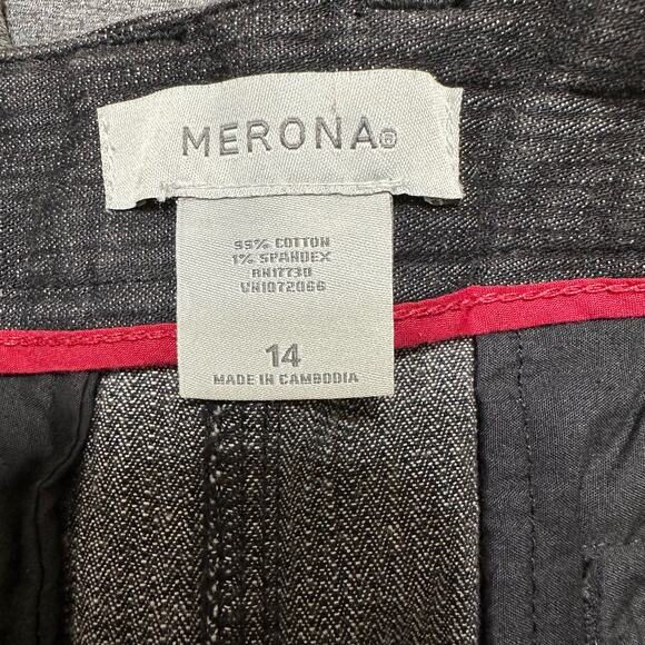 Merona Black Mini Skirt Womens Size‎ 14 Stretch Casual Preppy Academia Pockets - Picture 2 of 6